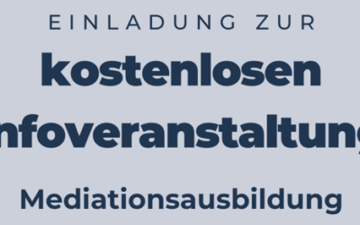 Mediationsausbildung: Online Infoveranstaltung