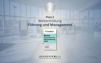 Platz 2 im Weiterbildungs-Ranking 2025: Unsere Masterstudiengänge für Führung und Management